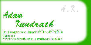 adam kundrath business card